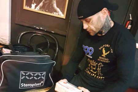 Salford City Boxing Club using tape