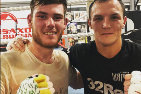 Tyler Gott with boxing champion Josh Warrington